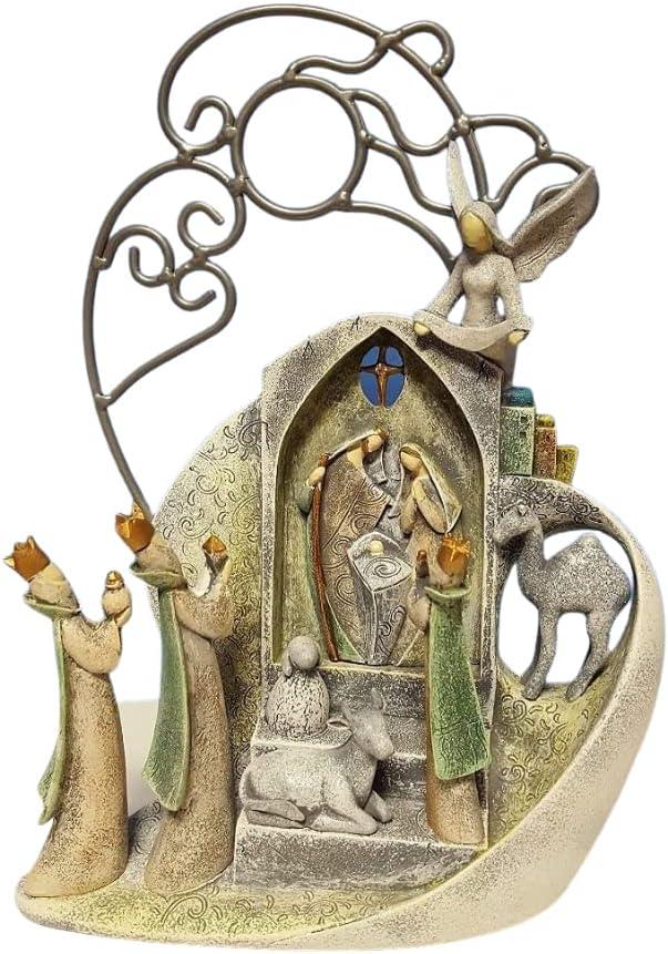 Comfy Hour Faith and Hope Collection Holy Family Christmas Nativity Scene Figurine, Small, Resin Stone