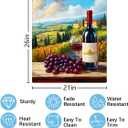 Red Wine Dishwasher Magnet Cover Decorative Magnetic Dishwasher Cover, 21 x 26 inches