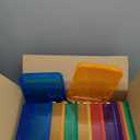 6 Pack 4 Quart Colorful Plastic Storage Bins with Lids Stackable Storage Bins with Latching Lids Handle Clear Colored Storage Organizer Bins for Toy Classroom Home Office Pantry Containers(6 Colors)