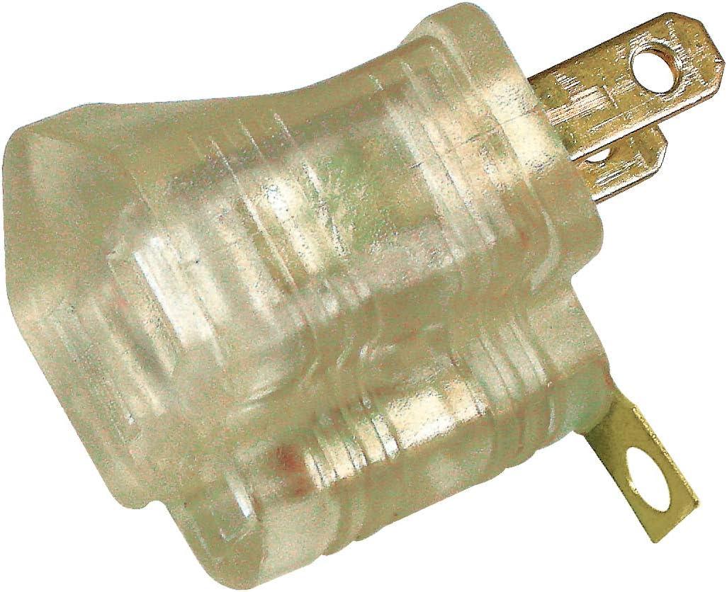 Prime Wire & Cable PBADP320 3-to-2 Grounding Adapter with Prime light Indicator Light, Clear