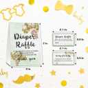 Baby Shower Cards Kit - We can Bearly Wait Set of 25 Baby Shower Invitations with Envelopes, Diaper Raffle Sign & Tickets, Thank You Postcards, Book Request Cards for Baby Shower - Watercolor Green