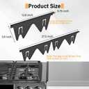 Stove Gap Covers Stainless Steel, Stove Gap Filler Extendable Length 13.8" to 27.5", Width 0.79" Oven Gap Filler, Heat Resistant Guard Between Stove Top & Counter (2 Pack)