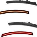 X AUTOHAUX 4Pcs Smoked Lens for Chevrolet Corvette C7 2014-2019 Red Amber LED Front Rear Side Marker Lamps 22771197 22771196 Turn Singal Light