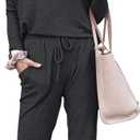 Fixmatti Women Casual 2 Piece Outfit Long Pant Set Sweatsuits Tracksuits (S)