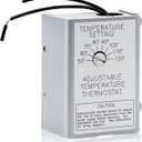 Attic Fan Temperature Controller - 120V Adjustable Thermostat Switch for Power Ventilators and Exhaust Fans, 10Amp 58033 Single Speed Precise Temperature Control, Upgrade Ventilation System