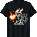 Retro Spooky Dragon Skeleton X-Ray Boys Kids T-Shirt S