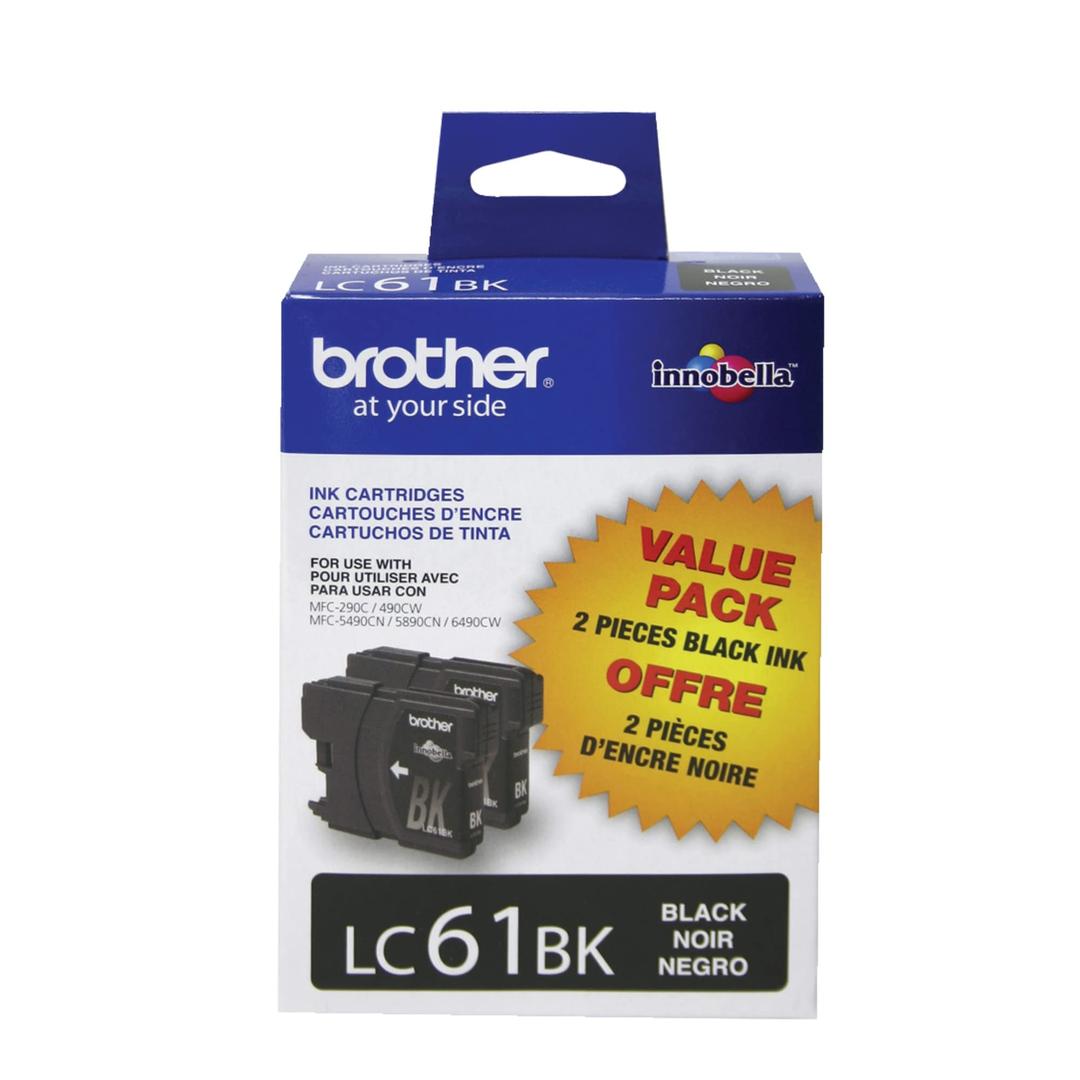 Brother LC61BK Ink Cartridge - Black 2 Pack
