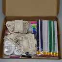 BreezeHug 141 Pcs Ramadan Mubarak Gifts Includes Ramadan Pencils Silicone Wristbands Islamic Stickers Eid Cellophane Gift Bag Colored Pencil Wooden Hanging Ornaments for Mubarak Party Gifts Supplies