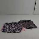 Rene Rofe Sleepwear 4 Pack Pajama Shorts (Pink,Black, Flower, L)