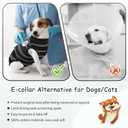 Kuoser Dog Surgery Recovery Suit, Soft Breathable Dog Recovery Suit for Female Spay Male Nueuter, Anti Licking Puppy Onesie Pet Surgical Suit for Dogs Abdominal Wounds Skin Disease, Black Strips M