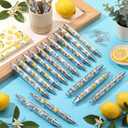 Sayglossy 36 Pcs Italian Lemon Gifts Bulk Ballpoint Pens in Black Ink Amalfi Coast Souvenir Retractable Pens Italian Gifts for Women Girls Students Graduation Birthday Lemon Party Favors