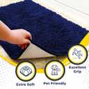 Muddy Mat | Super Absorbent Door Mat Indoor, Microfiber Quick Dry Chenille Entryway Rug, Non-Slip Front Door Mat, Indoor Mats for Entryway, Machine Washable Pet Rug, Navy Blue Medium 30"X19"