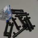 Home Expert 10 Pack Cabinet Handles 3 Inch Black Cabinet Pulls Matte Black Kitchen Cabinet Handles Drawer Pulls with Square Base Kitchen Cabinet Hardware 5 Inch Overall Length