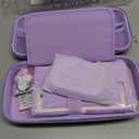 innoAura Switch 2 Case 14-in-1 Bundle for NS Switch 2 (2025), with Carrying Case, Protective Cover, Thumb Grips, Screen Protector, Cute Pendant and Sticker, Purple