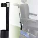 Metal Cane Holder for Mobility Scooters & Power Chairs - Walking Stick Stand Support Accessories for Wheelchair, Walker (A)