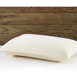 I AM Natural Talalay Latex Medium Support Bed Pillow for Sleeping, Removable and Breathable 100% Cotton Cover, Queen, White