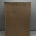 United Solutions 23 Gallon Highboy Plastic Recycling Bin Kitchen Trash Can with Lid, Pass Through Handles, and Dustpan Edge, Blue