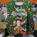 RAISEVERN Christmas Sweatshirt for Men Women Funny Pullover Xmas Top Large