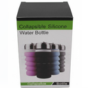 Water Bottle,4 Pcs BPA Free Reuseable Silicone Foldable Leakproof  Water Bottles,Portable Lightweight Water Bottles with Carabiner for Travel Gym Camping,Hiking Outdoor Indoor Sports Color Blue