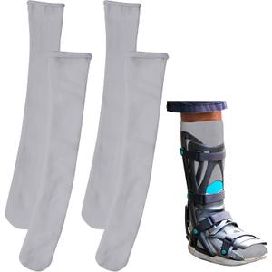 Seematn 2 Pairs Walking Boot Socks for Orthopedic Walker Brace Medical Boot Sock for Women and Men, One Size Fits Most(Gray) (Gray)