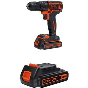 BLACK+DECKER LBXR20 20-Volt MAX Extended Run Time Lithium-Ion Cordless To with BLACK+DECKER BDCDD120C 20V MAX* Lithium Single Speed Drill/Driver