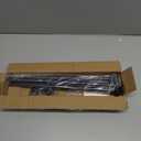 Curtain Rods for Windows 32-48 inch, 5/8 inch Matte Black Curtain Rod with Brackets Adjustable by Splicing for Bedroom Kitchen Study Living Room