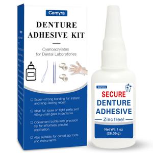 Dental Lab Instant Bonding Dental Glue (1oz), Repair Cracks & Secure Loose Teeth, Super-Strong AdhesiveLasts Days to Weeks