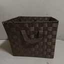 Whitmor Woven Strap Storage Tote Basket with Liner - Espresso