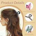 12Pcs Extra Large Claw Clips, 4.5" Hair Clips for Thick Hair&Thin Hair, Non-slip Hair Clips for Women (Black, White, Light Brown, Blue, Red, Green)