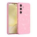MINSCOSE for Samsung Galaxy S25 Case Magnetic Compatible with Magsafe,Cute Neon Glitter Super Vibrant Shiny Bling Sparkly Glossy Girly Case with Thin Slim Camera Protection for Women-Pink