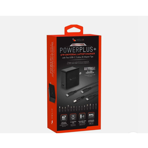 Helix 65W Universal USB-C Laptop Charger Power Adapter (ETHNBC65U) Black