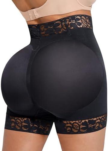 SHAPELLX Butt Lifting Shapewear For Women Tummy Control Faja Shaping Shorts Thigh Slimming Panties Mid Waisted Shaper, Size -M