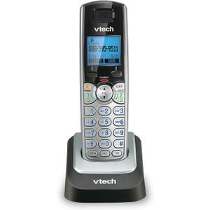 VTech Accessory Handset for DS6151 Series with 2-Line Cordless Phone, Suitable for Small Business or Home, Answering System, Expandable up to 12 Handsets, Intercom, Conference | DS6101 (Black/Silver)