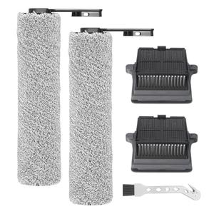 Accessory Set for Tineco iFLOOR 5 Breeze Complete Wet/Dry All-in-One Vacuum Cleaner Replacement Parts, 2 Brush Rollers + 2 Filters + 1 Cleaning Brush