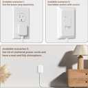 5FT Flat Extension Cord Ultra Thin Outlet Concealer with Cord Concealer Kit, Flat Outlet Extender with 3 Outlet Power Strip, Universal Size Flat Plug Power Strip for Home, ETL Listed, White
