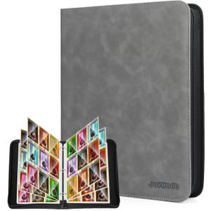 JoyHood Trading Card Binder, Sport Card Collection Binder compatible with TCG/PM/MTG/OPCG/YGO Cards, Card Album Holder Hold Up to 900 Cards (Slate, 9 Pockets)