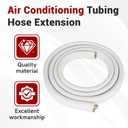 16FT Air Conditioning Tubing Hose Extension 3/8" and 5/8" Insulated Copper Hoses Fit for Mini Split Air Conditioner