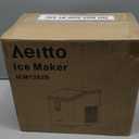 Aeitto Ice Maker Countertop 26lbs/24H, Ice Machine 8 Ice Cubes Ready in 6 Mins, 2 Sizes of Bullet Ice Portable Ice Makers with Basket & Scoop, Auto Self-Cleaning for Home/Kitchen/Office Stainless