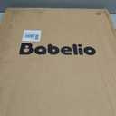 Babelio Baby Gate for Stairs, Kitchen & Doorways, 26-43" W 28" H No Bottom Bar| Easy Installation| One-Handed Operation| Auto-Close| Hardware Mount (Drill Needed) Safety Dog/Pet Gate Indoor (White)