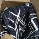 STARUIA Washable 8x10 Black and White Area Rug for Living Room, Western Aztec Tribal Moroccan Area Rug, Boys Neutral Rug for Bedroom, Non-Slip Large Carpet Under Dining Table Home Office