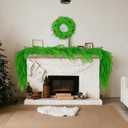 12FT2 * 6FT Artificial Norfolk Pine Garland, 2025 Lime Green Christmas Garland Realistic Touch for Mantel Table Fireplace Staircase Door Indoor Outdoor Christmas Decorations