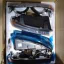 Headlights Compatible with 2003-2007 Chevy Silverado 1500/2500/3500/1500HD/2500HD, For 03 04 2005 2006 Chevy Avalanche 1500/2500 Pickup, Black Housing Amber Reflector Driver&Passenger Side