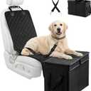 Dog Car Seat Extender with Seat Cover, Front & Back Seat Extender with Storage, Car Organizer for Large Dogs up to 120lbs