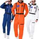 Morph Astronaut Costume Adult, Space Suit Men, Mens Halloween Costume Astronaut Suits, Nasa Costumes Adult (Small, Orange)