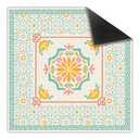 FWSFD Green Pink Chinoiserie Floral Mahjong Mat 31.5 x 31.5 in, Traditional Chinese Non-Slip Noise Reduction Gaming Mat for Table American Mahjong Poker Board Games Card Games Dominoes