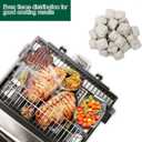 Ceramic Briquettes Grill Bricks Replacement 50 Piece Barbecue Briquettes Gas Grill Stones for Turbo, Nexgrill Gas Grills, Lava Rocks 2 x 2 inches