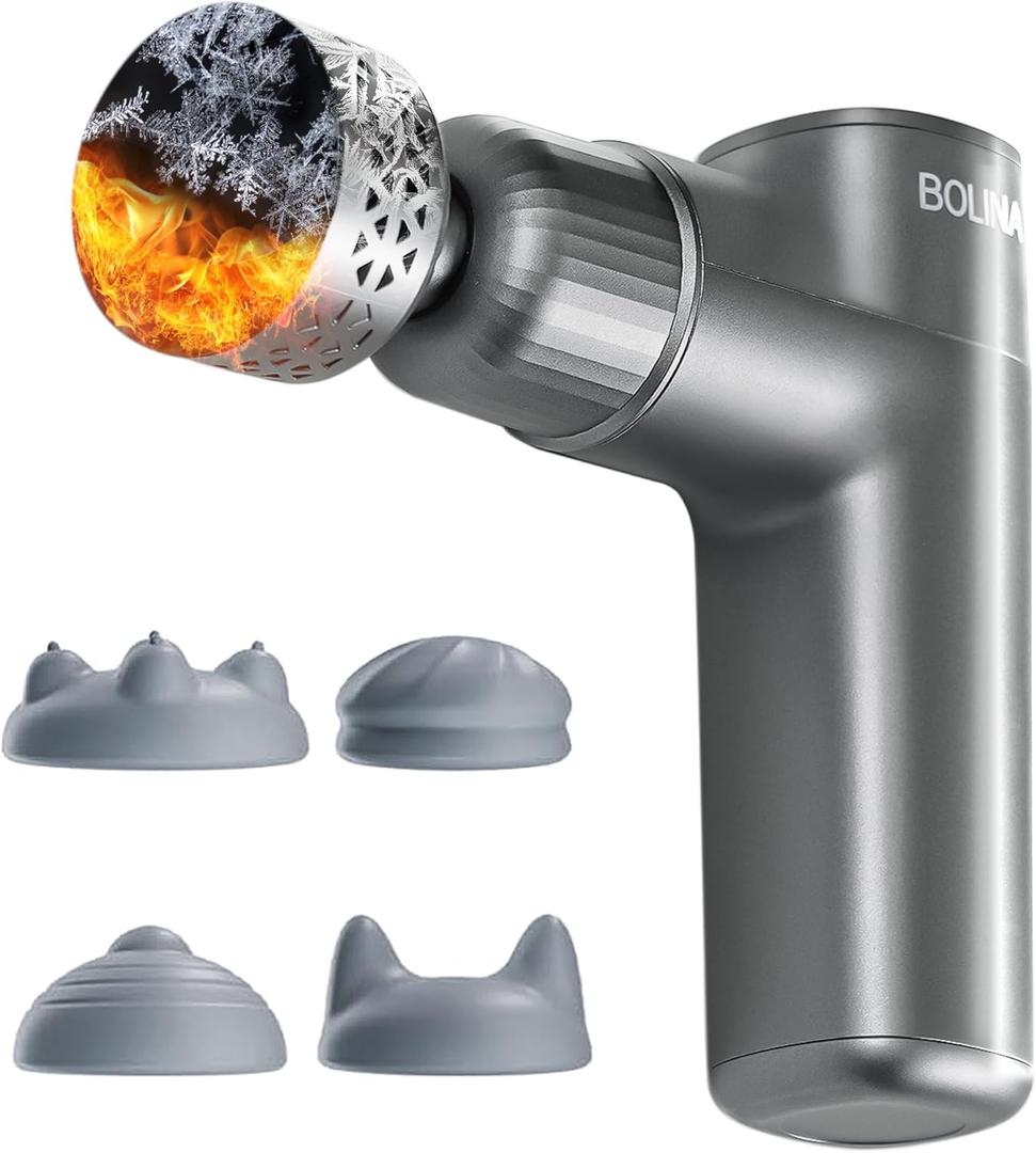 RM70 Massage Gun Deep Tissue with Heat and Cold Head, Handheld Muscle Massager Therapy with Carry Case, Percussion Body Masajeador for Men Women Athletes Back Upgrade, Active Thermacool