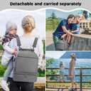 OCKLILY Pump Bag for Spectra S1 S2, Wearable Breast Pump Bags with Ice Pack, Pumping Bag with Waterproof Mat for Pump Accessories, Insulated Bottle Bags for Work Travel and Family, Grey