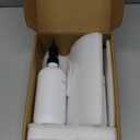 Kitchen Soap Dispenser Set, White Soap Dispenser with Black Stainless Steel Pump, Perfect for Modern Kitchen Decor, White