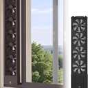 Vertical Window Fan for Sliding Windows, No Drilling Required Installation Window Ventilation Fan, Adjustable Wind Speed AirFlow Fan, 1.97 IN Retractable, for Bedroom Bathroom Kitchen Office